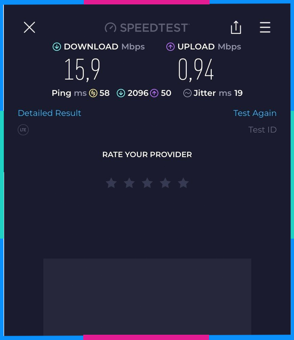 Kiểm tra tốc độ 4G SpeedTest 7